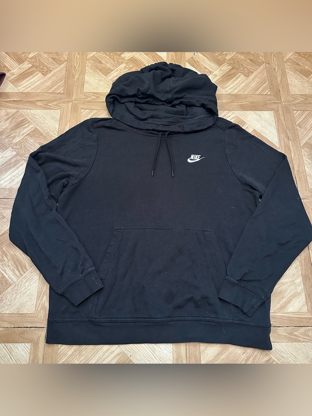 Nike Womens Lightweight Black Mock Neck Pullover Hoodie